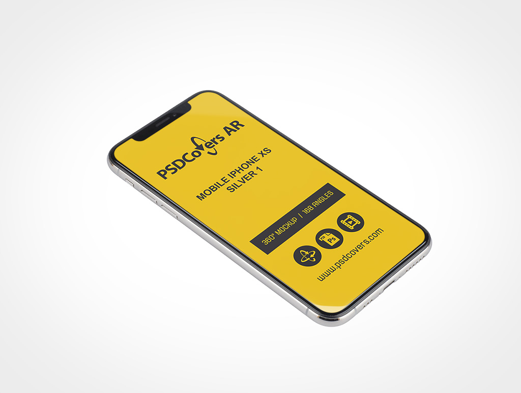 Silver iPhone XS Mockup 1r2