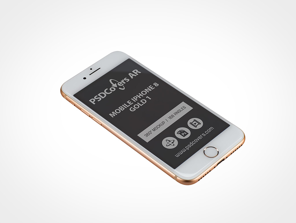 Gold iPhone 8 Mockup 1r2