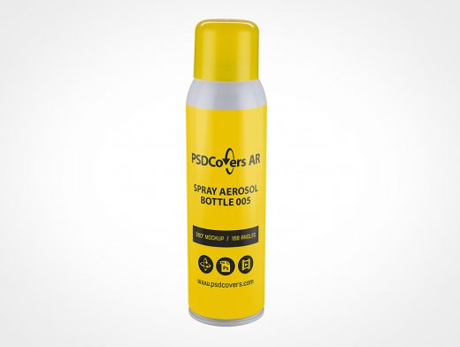 Aerosol Spray Can Mockup 5r