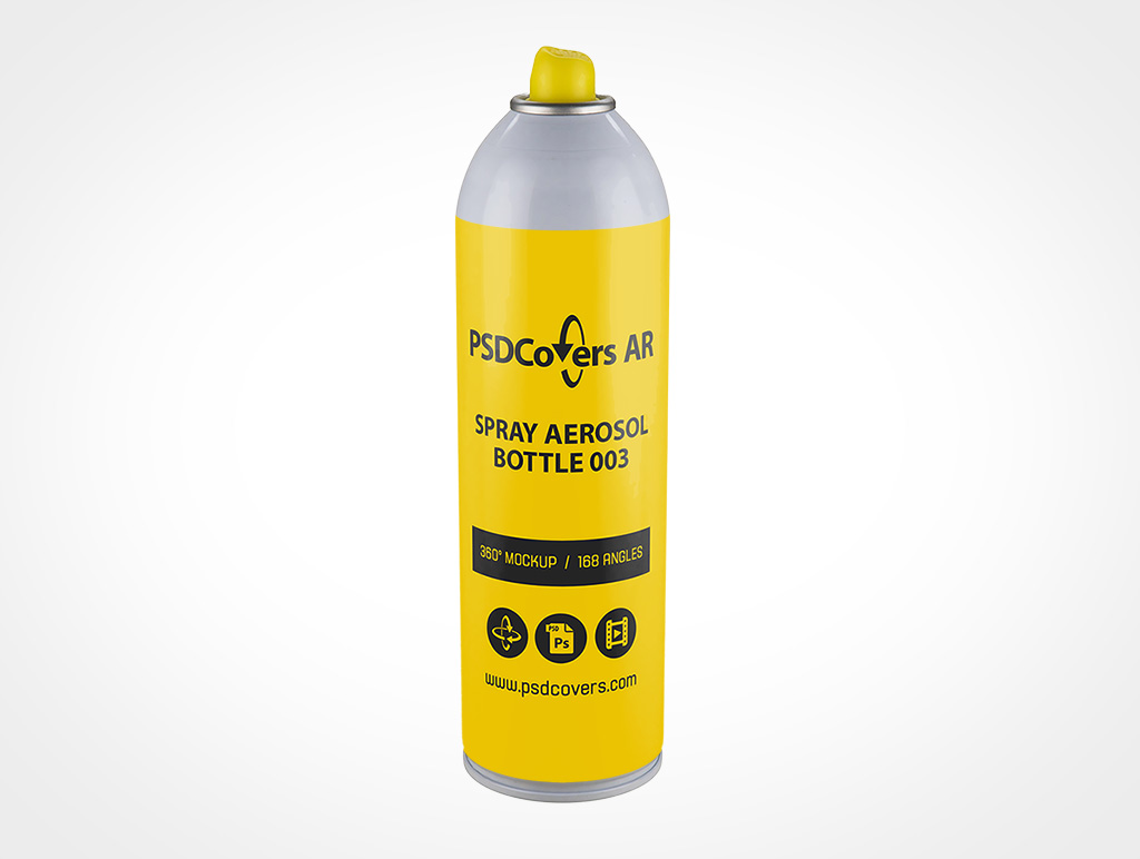 Aerosol Spray Bottle Mockup 3r