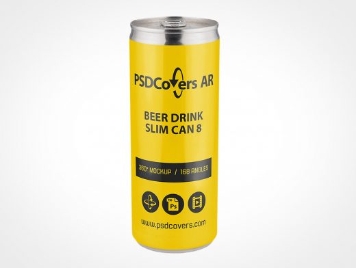 Slim Beer Can Mockup 8r