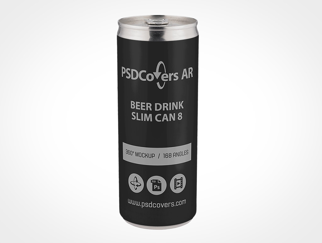Slim Beer Can Mockup 8r2