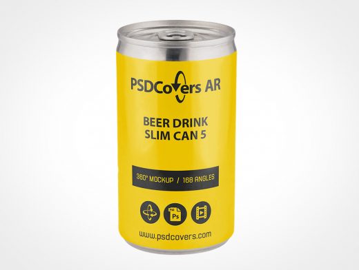 Slim Beer Can Mockup 5r
