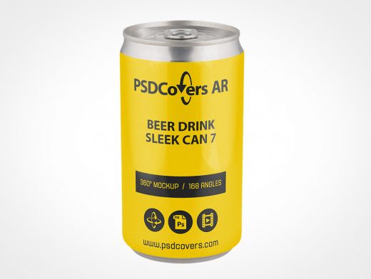 Sleek Beer Can Mockup 7r