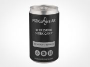 Sleek Beer Can Mockup 7r2