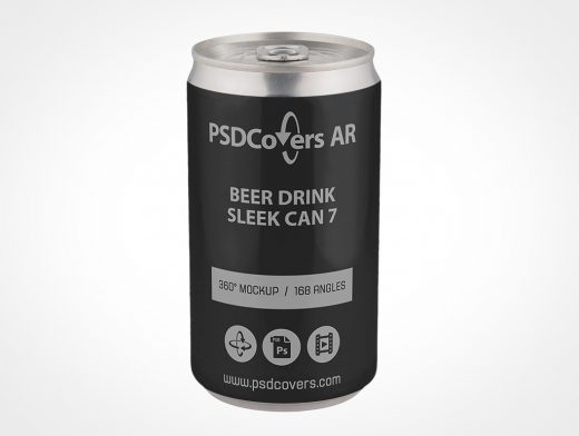 Sleek Beer Can Mockup 7r2