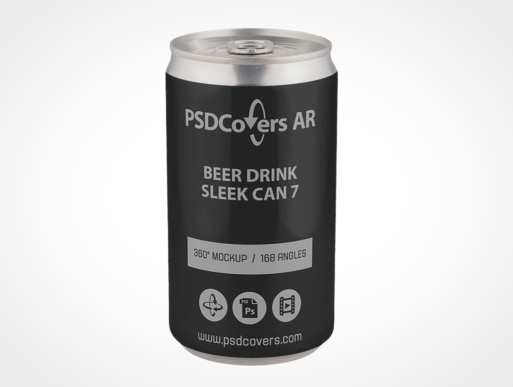 Sleek Beer Can Mockup 7r2