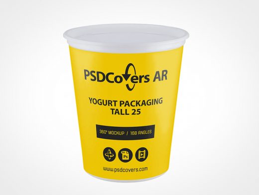 Tall Yogurt Packaging Mockup