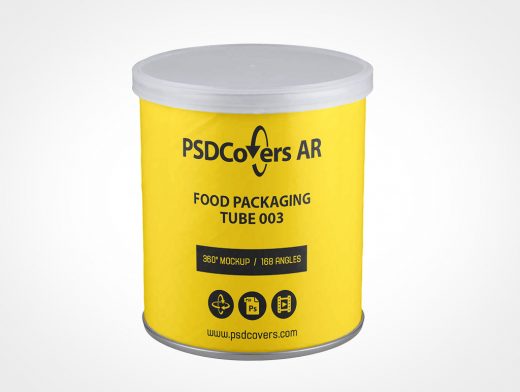 Food Tube Packaging Mockup 3r