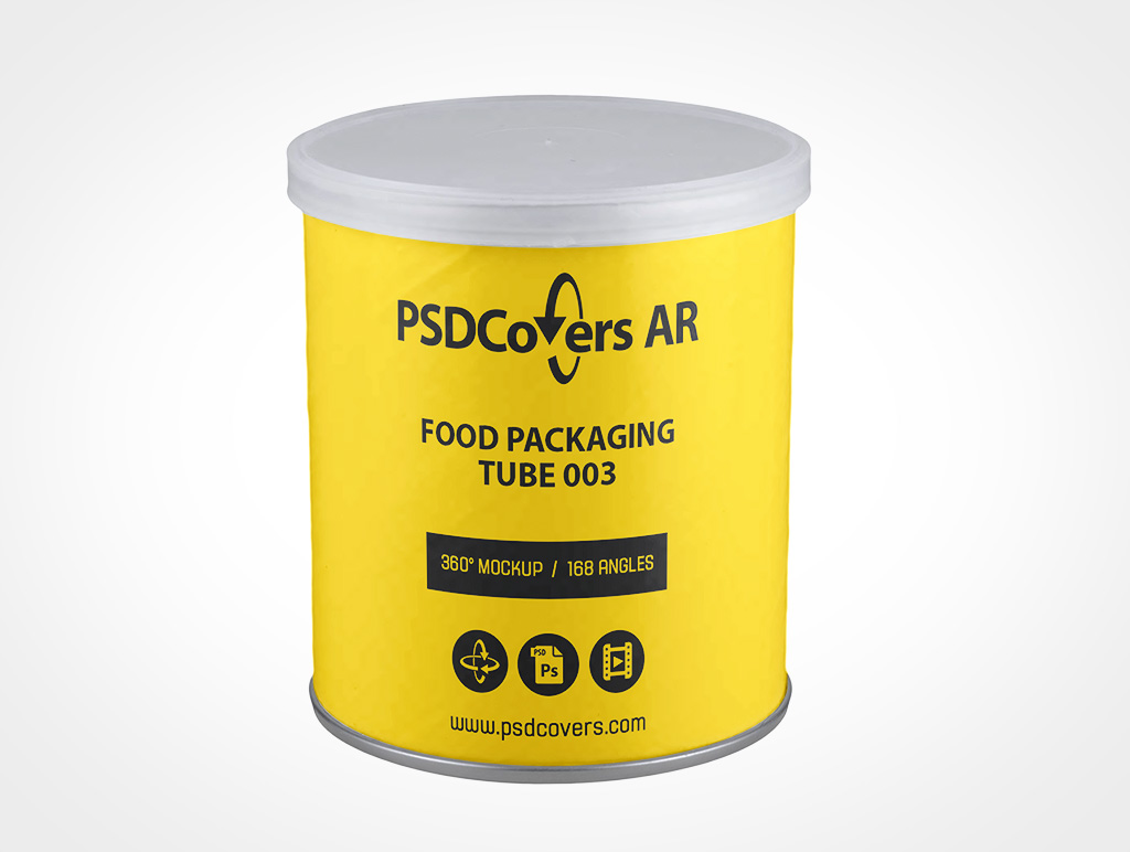Food Tube Packaging Mockup 3r