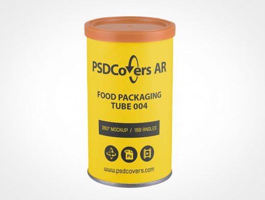 Food Tube Packaging Mockup 4r