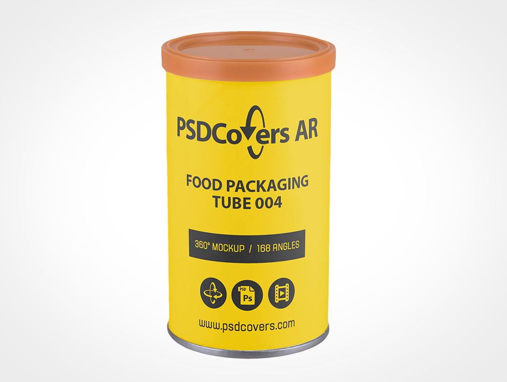 Food Tube Packaging Mockup 4r