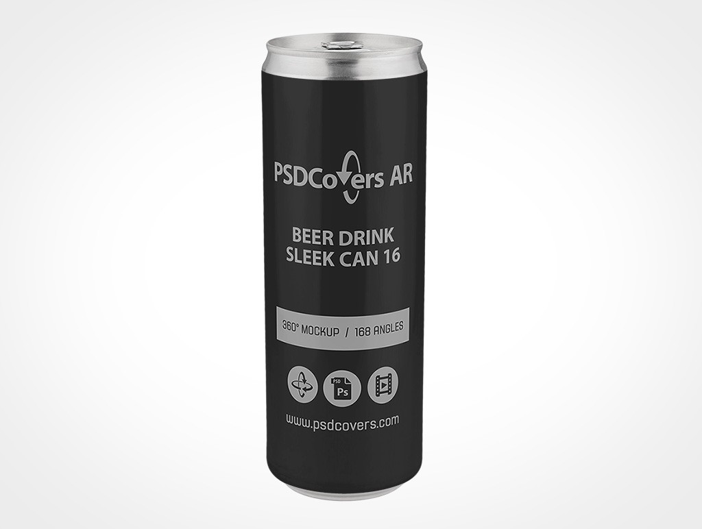 Sleek Beer Can Mockup 16r2
