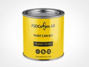Metal Paint Can Mockup