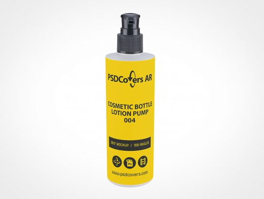Cosmetic Pump Bottle Mockup 4r