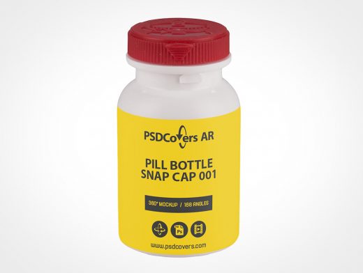 Small Pill Bottle Mockup