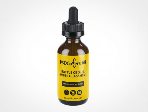 CBD Oil Bottle Mockup 3r