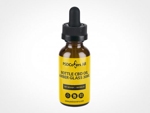 CBD Oil Bottle Mockup 5r