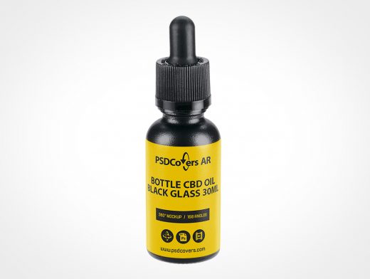 CBD Oil Bottle Mockup 7r