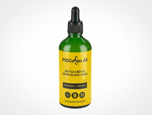 CBD Oil Bottle Mockup 9r
