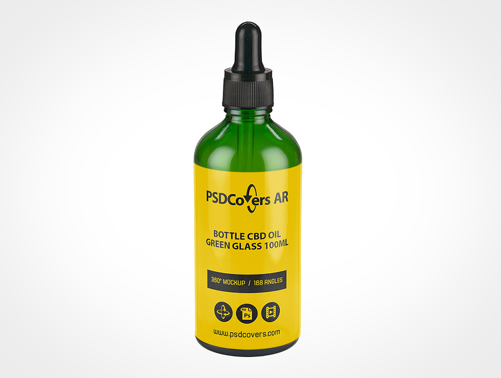 CBD Oil Bottle Mockup 9r