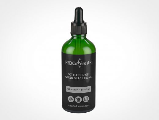 CBD Oil Bottle Mockup 9r2