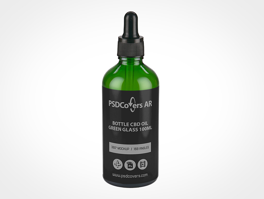 CBD Oil Bottle Mockup 9r2