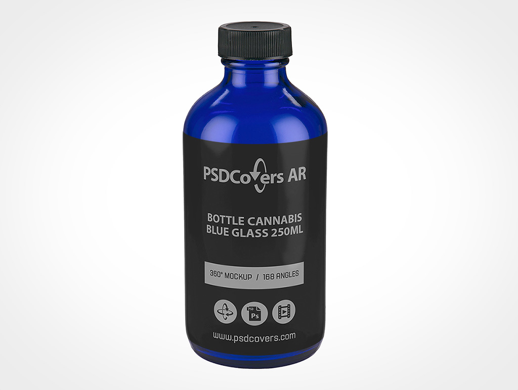 Download Cobalt Blue Cbd Bottle Mockups Psdcovers Mockups Made Easy