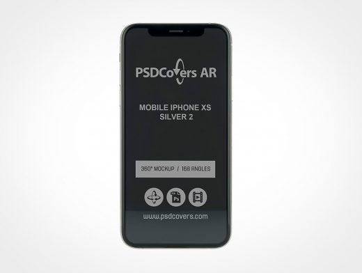 Silver iPhone XS Mockup 2