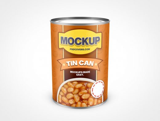 Food Tin Can Mockup