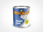 Steel Paint Can Mockup