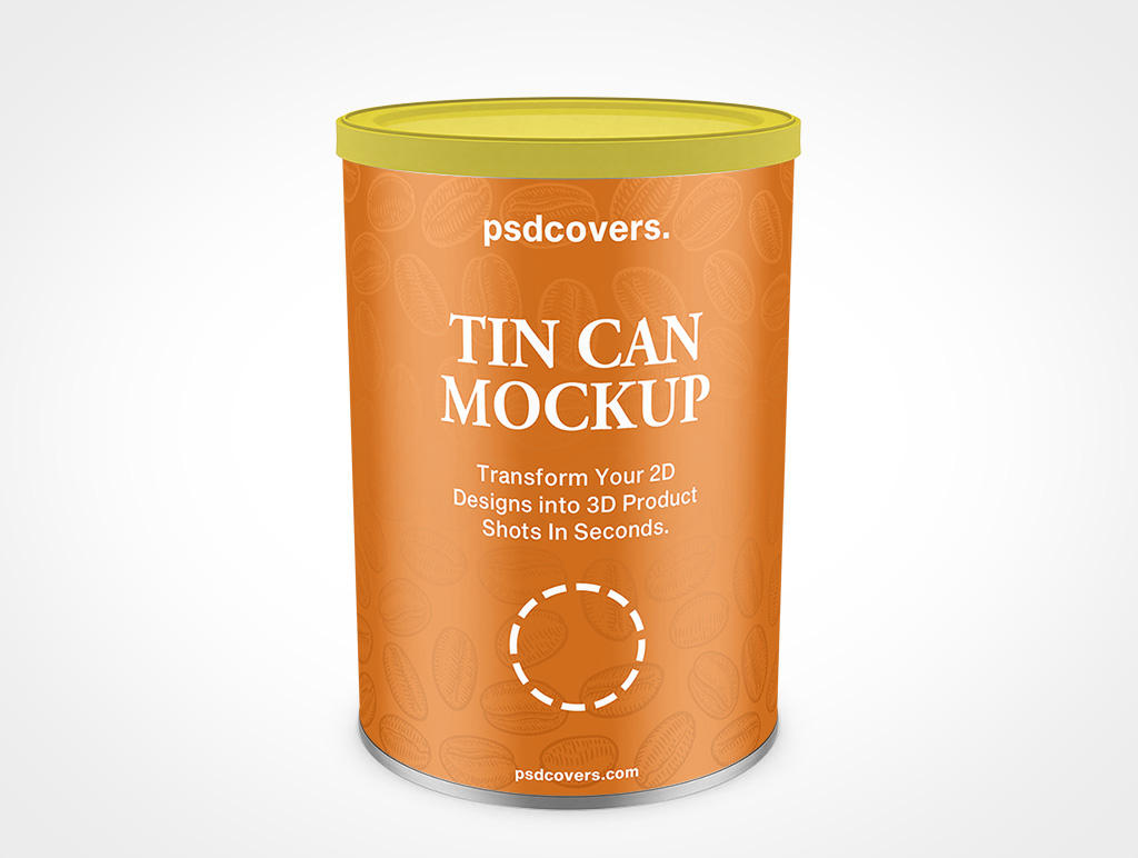 Download Coffee Can Mockup • PSDCovers • Mockups in a Snap!