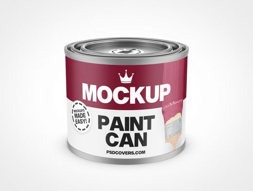 Free paint can mockup - Mockups Design