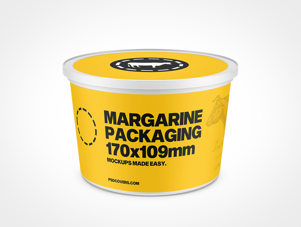 Tub Margarine Mockup 3r4