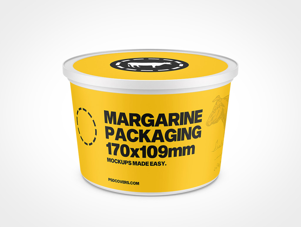 Tub Margarine Mockup 3r4