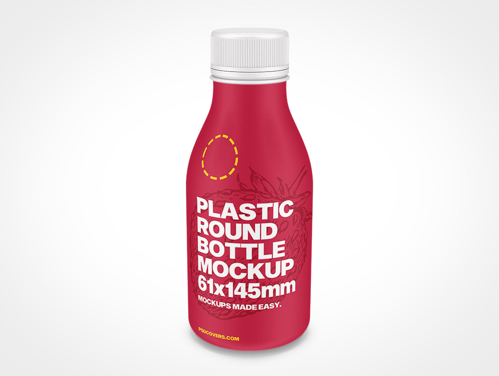 Plastic Yogurt Bottle Mockup 1r3