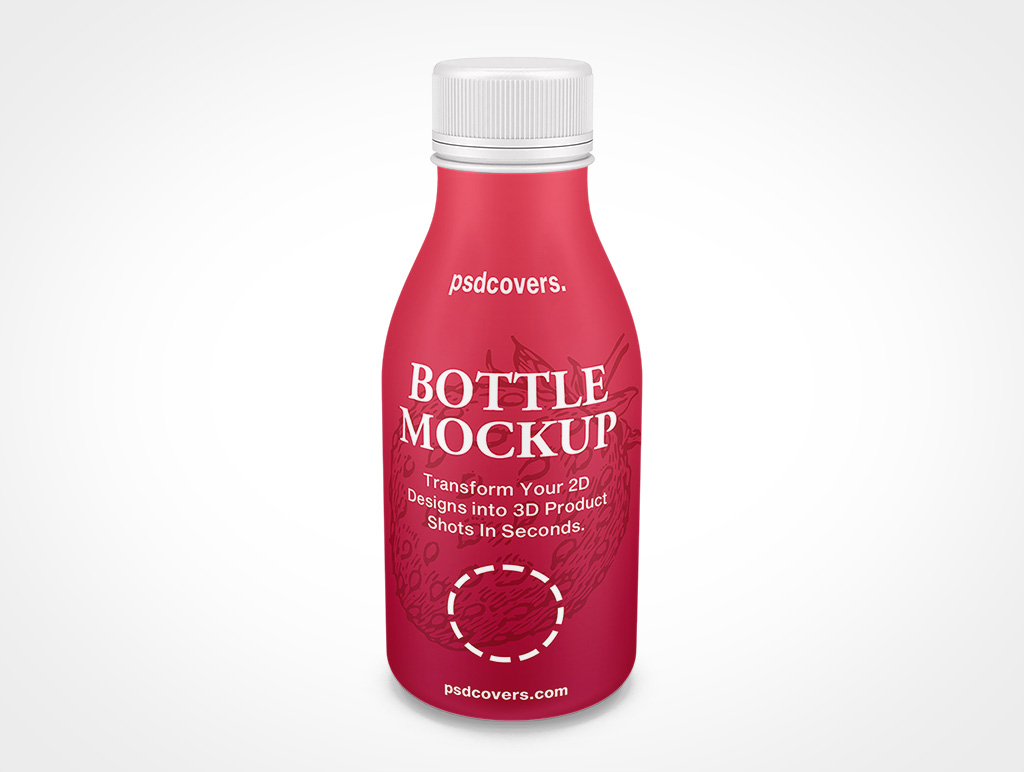 Plastic Yogurt Bottle Mockup 1r4