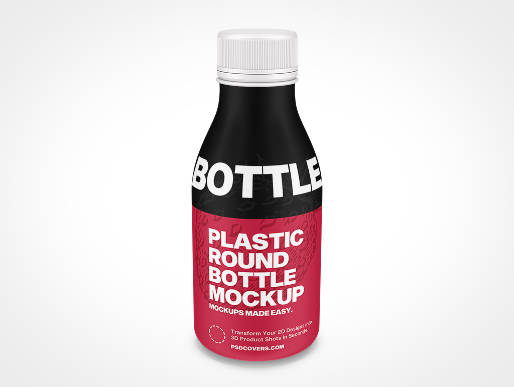 Plastic Yogurt Bottle Mockup 1r5