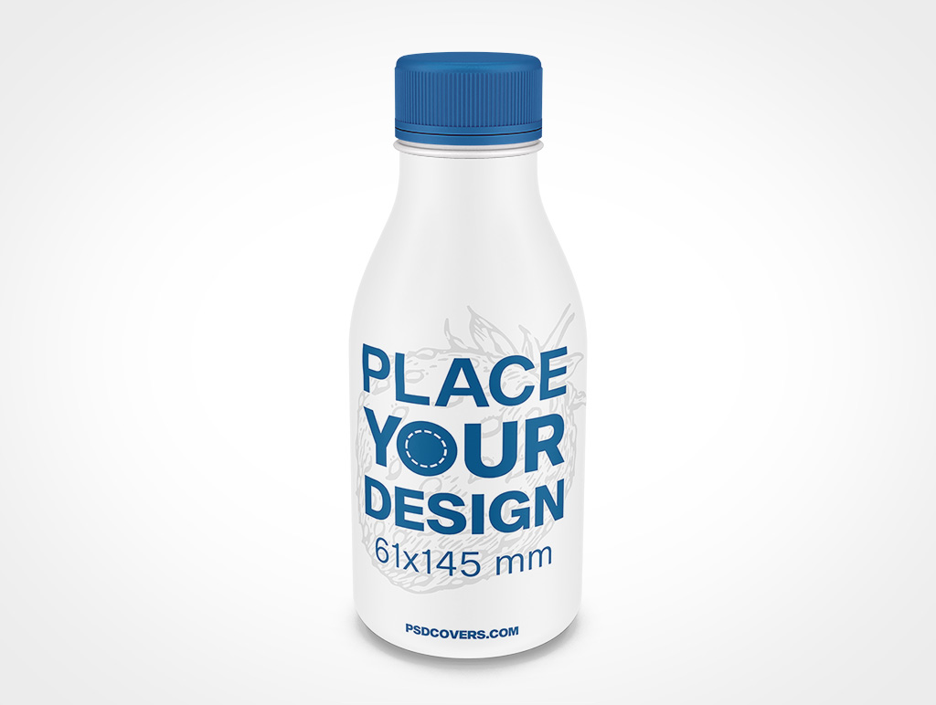 Plastic Yogurt Bottle Mockup 1r6