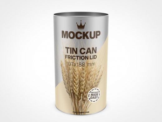 Friction Lid Tin Can Mockup 3r