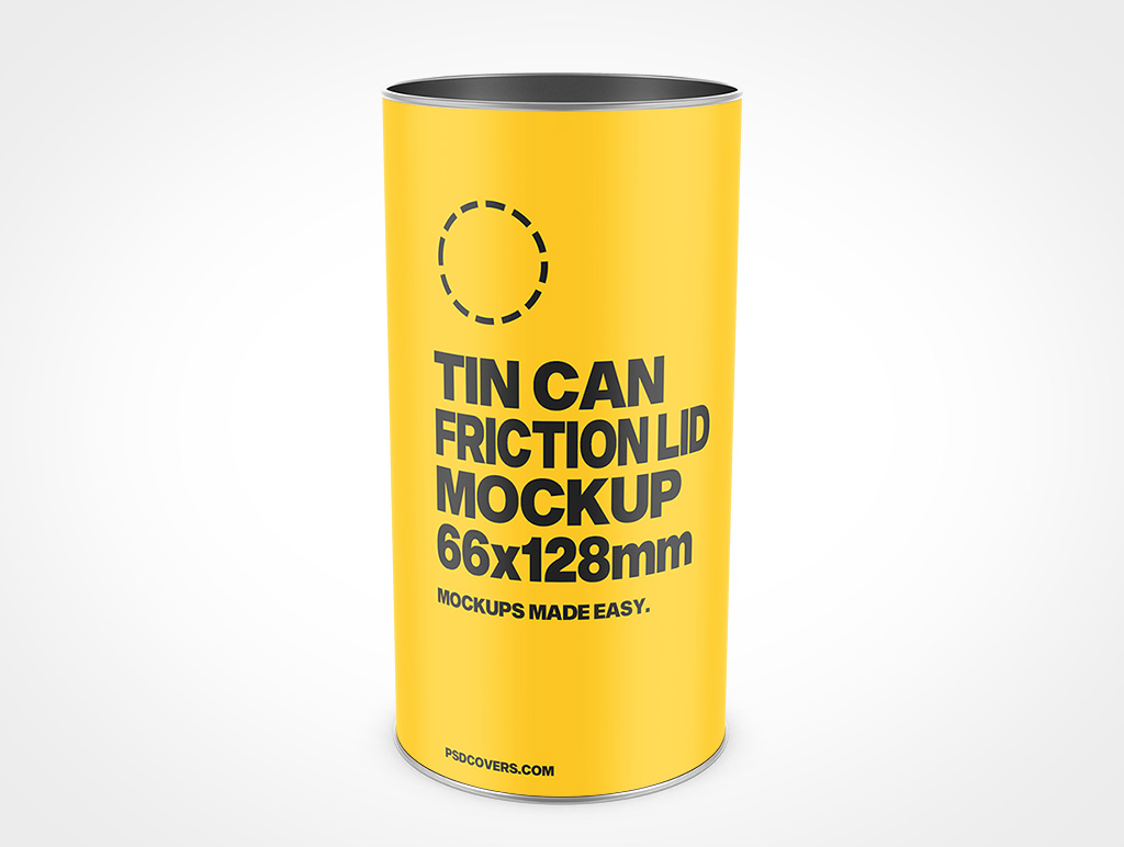 Friction Lid Tin Can Mockup 4r4