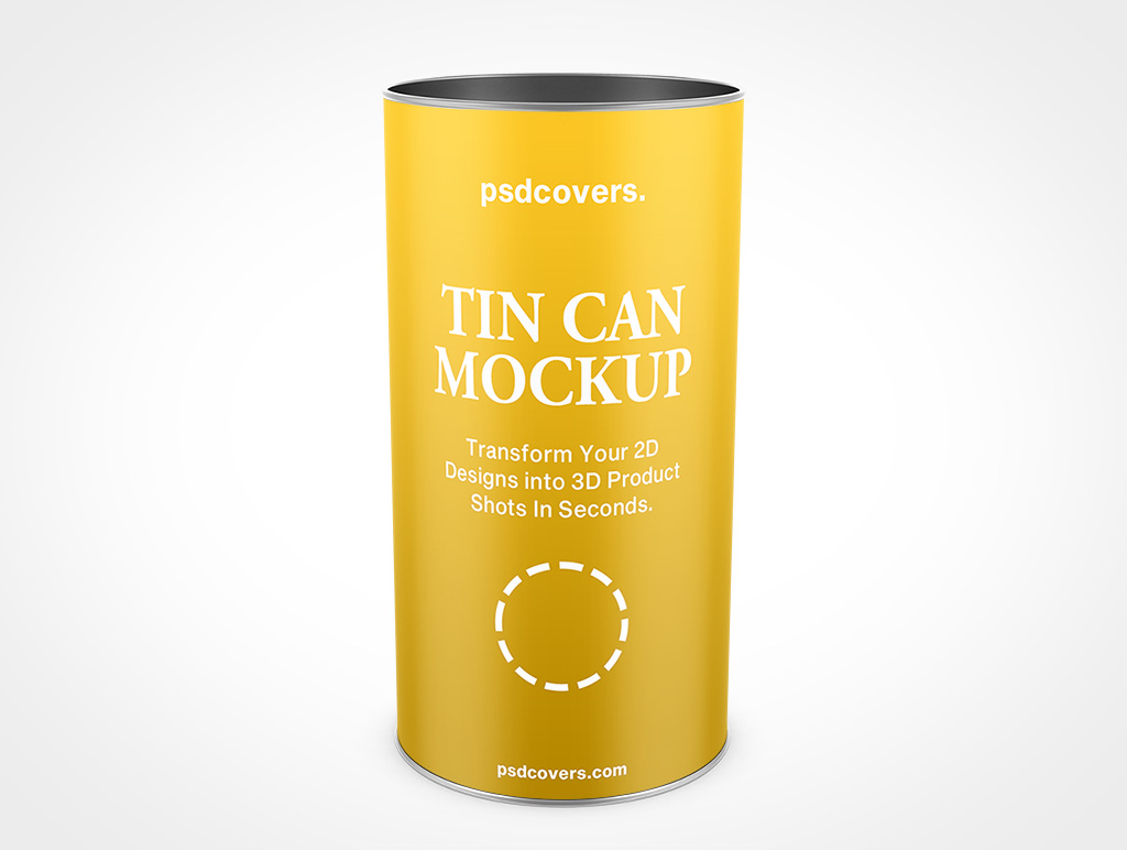 Friction Lid Tin Can Mockup 4r5