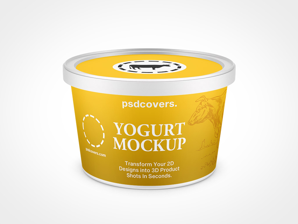 Yogurt Packaging Mockup 6r3