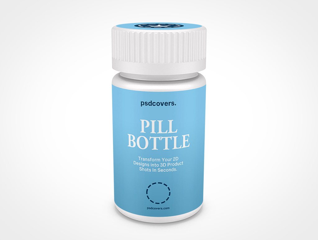 Pill Bottle Mockup 4r5