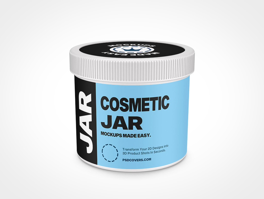 Cosmetic Jar Mockup 15r7