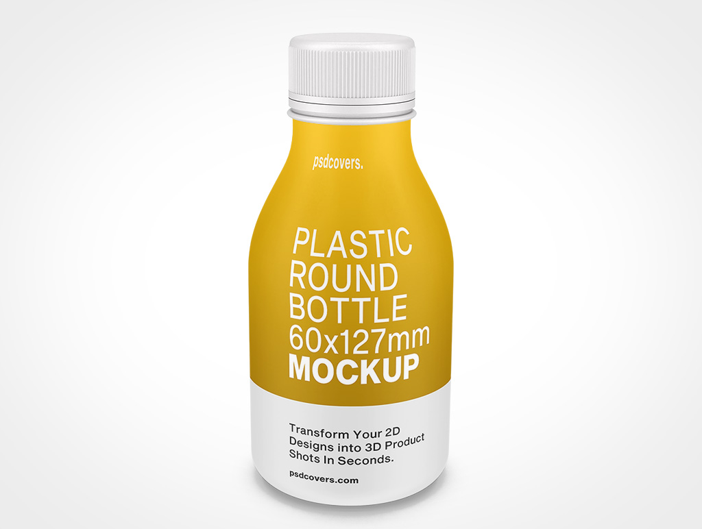 Plastic Yogurt Bottle Mockup 2r3
