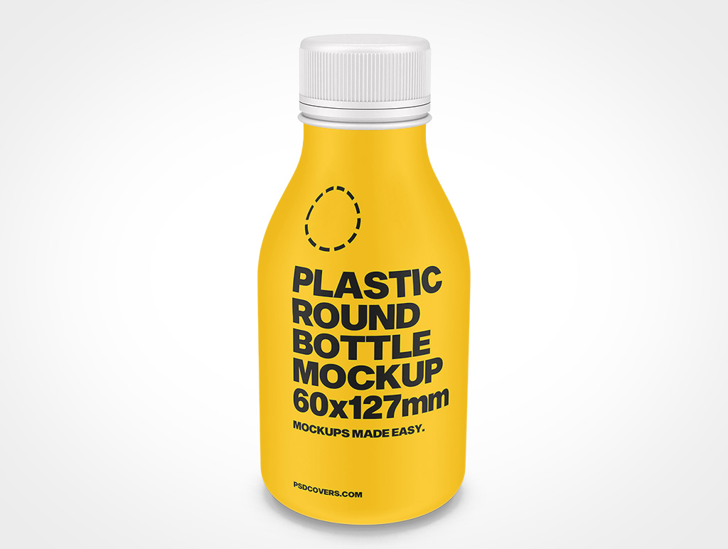 Plastic Yogurt Bottle Mockup 2r4