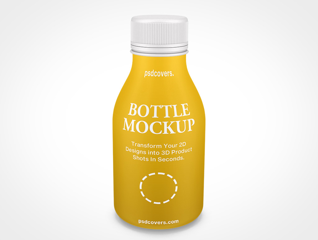 Plastic Yogurt Bottle Mockup 2r5