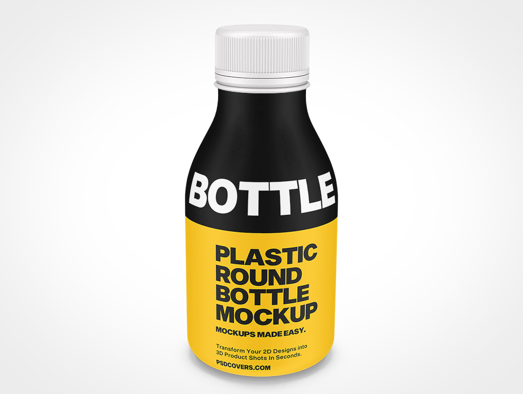 Plastic Yogurt Bottle Mockup 2r6