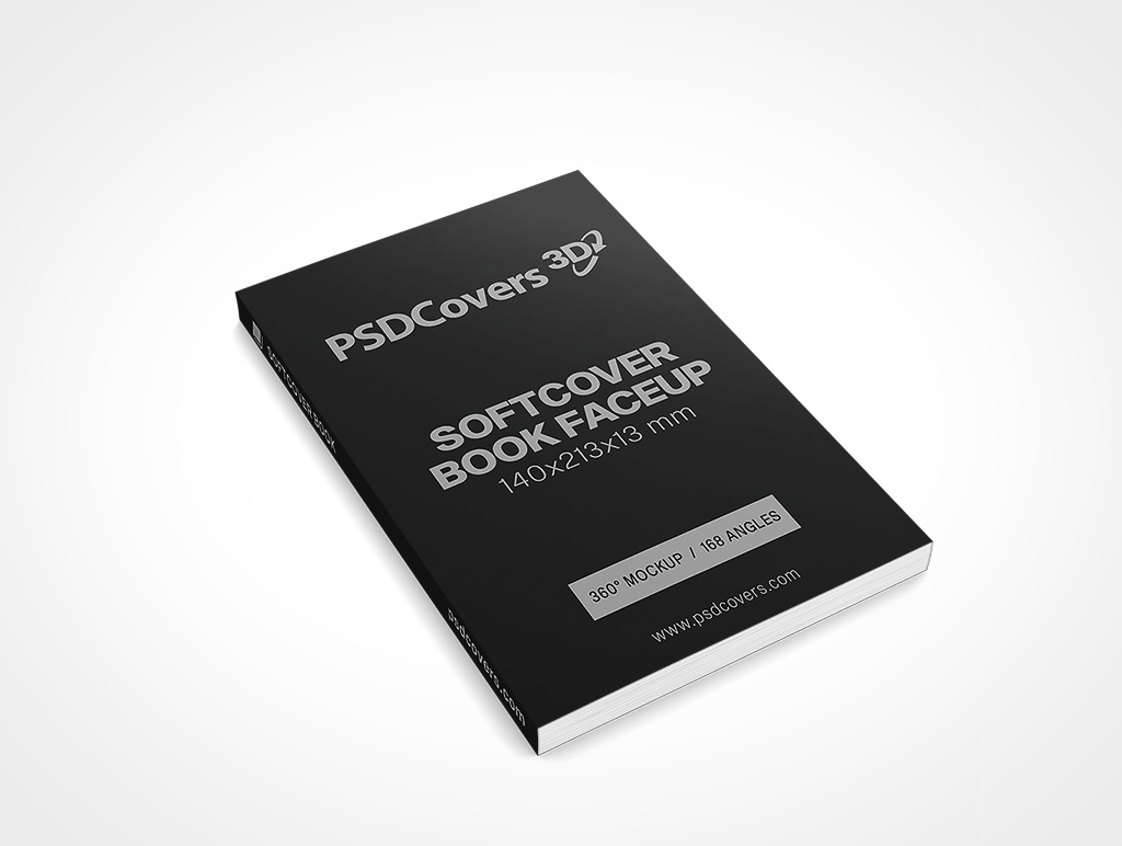 SOFTCOVER BOOK FACEUP MOCKUP 140X216X13